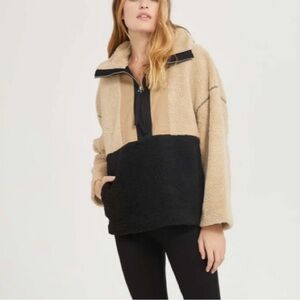 Something Navy Black and Tan Teddy Jacket